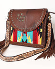 American Darling Saddle Blanket Genuine Leather Women Bag Western Handbag Purse