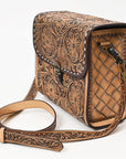 American Darling ADBG1428 Briefcase Hand Tooled Genuine Leather women bag western handbag purse