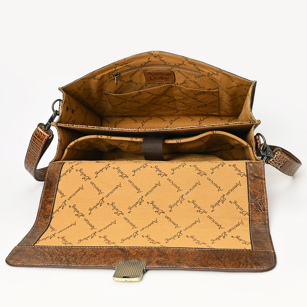 American Darling ADBG1430 Cross Body Crocodile Embossed Genuine Leather women bag western handbag purse
