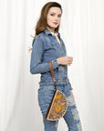 American Darling Hand Tooled Genuine Leather women bag western handbag purse