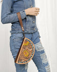 American Darling Hand Tooled Genuine Leather women bag western handbag purse