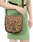 American Darling Adbga532 Bucket Hand Tooled Genuine Leather Women Bag Western Handbag Purse
