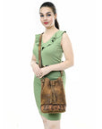 American Darling Adbga532 Bucket Hand Tooled Genuine Leather Women Bag Western Handbag Purse