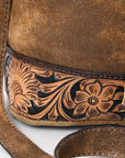 American Darling Adbga532 Bucket Hand Tooled Genuine Leather Women Bag Western Handbag Purse
