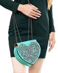 American Darling Crossbody  Hand Tooled Genuine Leather women bag western handbag purse
