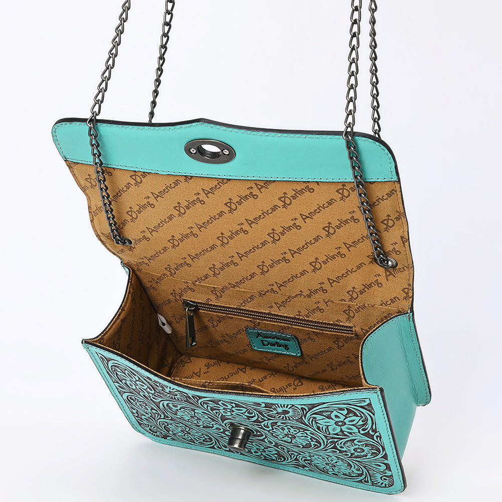 American Darling Crossbody  Hand Tooled Genuine Leather women bag western handbag purse