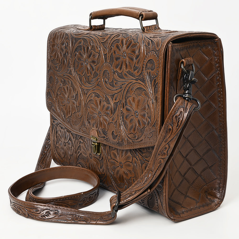 American Darling BRIEFCASE Hand Tooled Genuine Leather women bag western handbag purse