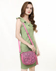 American Darling ADBG1439 Cross Body Hand Tooled Genuine Leather women bag western handbag purse