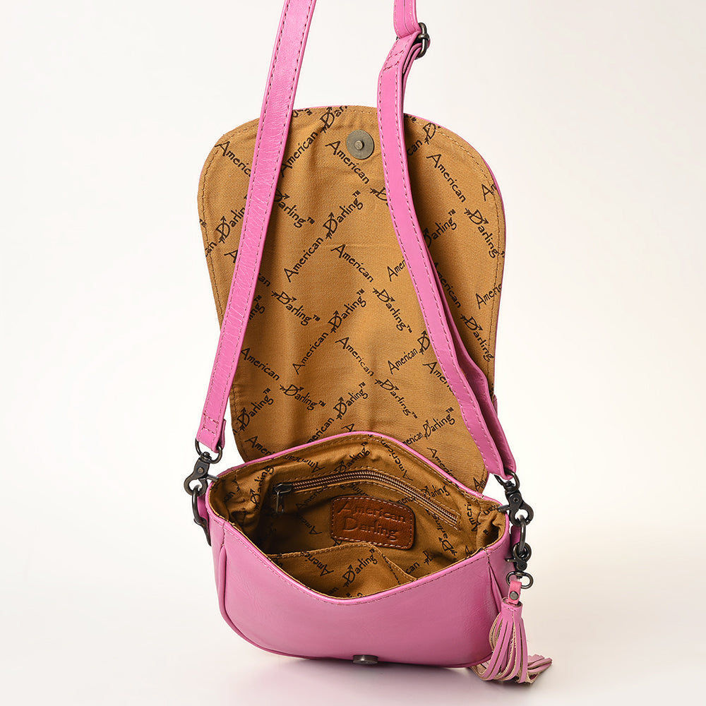 American Darling ADBG1439 Cross Body Hand Tooled Genuine Leather women bag western handbag purse
