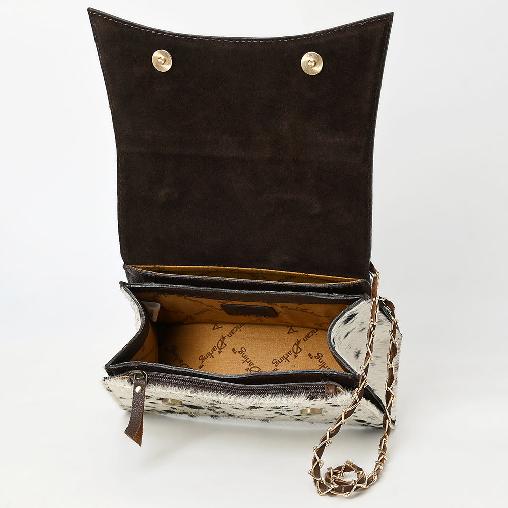 American Darling Crossbody Beautifully Hand Tooled Hair-On Genuine Leather women bag western handbag purse |
