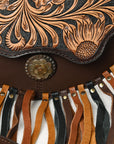 American Darling Adbga540 Small Crossbody Hand Tooled Genuine Leather Women Bag Western Handbag Purse
