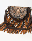 American Darling Adbga540 Small Crossbody Hand Tooled Genuine Leather Women Bag Western Handbag Purse