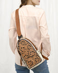 ADBGA544 American Darling SLING Hand Tooled Hair-on Genuine Leather women bag western handbag purse