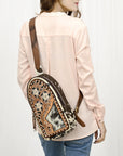 ADBGA545 American Darling SLING Hand Tooled Hair-on Genuine Leather women bag western handbag purse