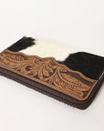 OHLAY WALLET Hand Tooled Hair-on Genuine Leather women bag western handbag purse