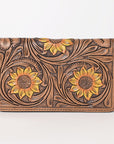 OHLAY WALLET Hand Tooled  Genuine Leather women bag western handbag purse