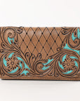 OHLAY WALLET Hand Tooled  Genuine Leather women bag western handbag purse