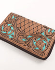 OHLAY WALLET Hand Tooled  Genuine Leather women bag western handbag purse