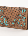 OHLAY WALLET Hand Tooled  Genuine Leather women bag western handbag purse