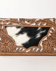 OHLAY WALLET Hand Tooled Hair-on Genuine Leather women bag western handbag purse