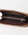 OHLAY WALLET Hand Tooled Hair-on Genuine Leather women bag western handbag purse