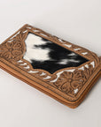 OHLAY WALLET Hand Tooled Hair-on Genuine Leather women bag western handbag purse