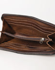 OHLAY WALLET Hand Tooled Embossed  Genuine Leather women bag western handbag purse