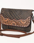 Ohlay Bags OHG173 Clutch Hand Tooled Genuine Leather Women Bag Western Handbag Purse