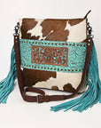 OHLAY OHG175 HOBO Hand Tooled Embossed Hair-on Genuine Leather women bag western handbag purse