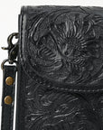 American Darling Cell Phone Holder Hand Tooled Genuine Leather Women Bag Western Handbag Purse
