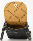 American Darling Cell Phone Holder Hand Tooled Genuine Leather Women Bag Western Handbag Purse