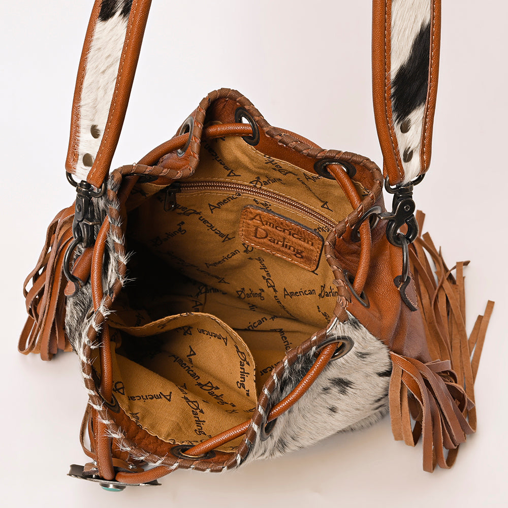 American Darling Hair-On Genuine Leather Women Bag Western Handbag Purse