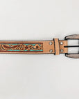 AMERICAN DARLING Beautifully Hand Tooled American Leather Unisex Belt