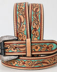 AMERICAN DARLING Beautifully Hand Tooled American Leather Unisex Belt