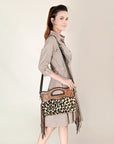 Ohlay Bags OHA113 Clutch Hand Tooled Hair-On Genuine Leather Women Bag Western Handbag Purse
