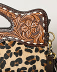 Ohlay Bags OHA113 Clutch Hand Tooled Hair-On Genuine Leather Women Bag Western Handbag Purse