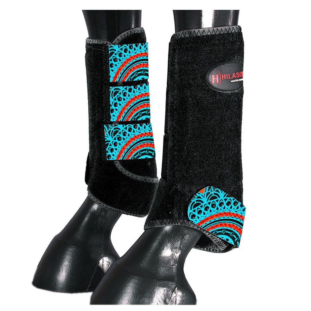 HILASON L M S Horse Front Leg Sport Boots| Printed Sport Boots| Horse Boots
