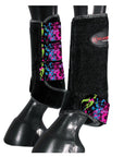 HILASON L M S Horse Rear Hind Leg Sport Boots Printed Hind Rear Leg Boots