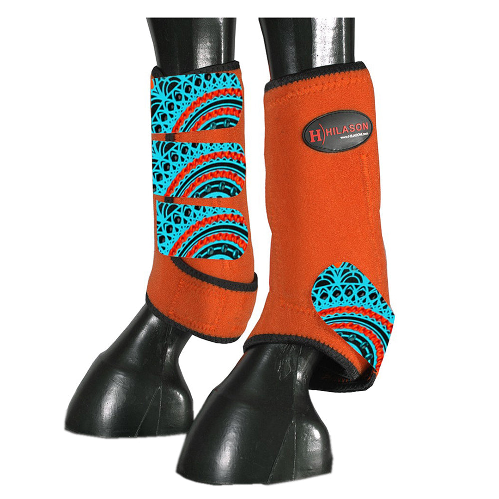 HILASON L M S Horse Front Leg Sport Boots| Printed Sport Boots| Horse Boots
