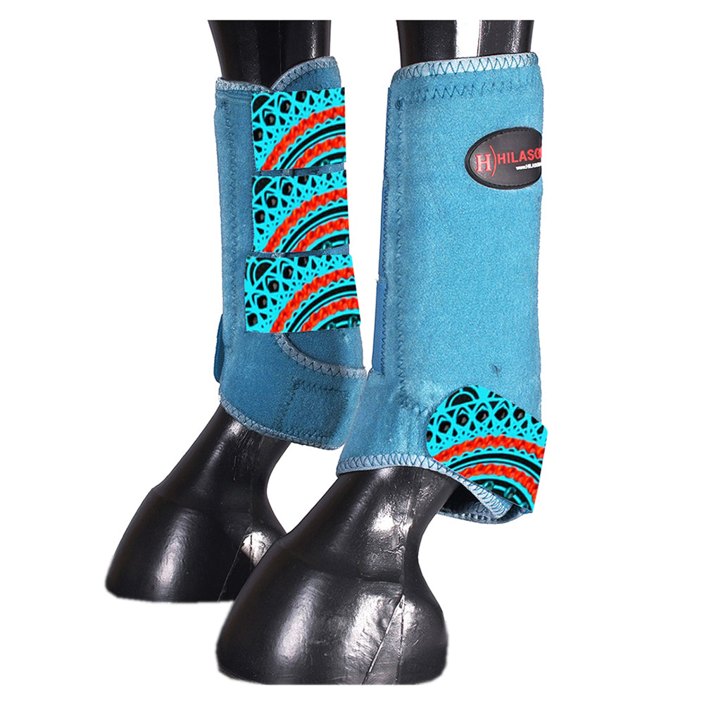 HILASON L M S Horse Front Leg Sport Boots| Printed Sport Boots| Horse Boots