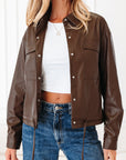 Mila Drawstring Hem Leather Jacket