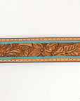 HILASON Western Genuine Leather Belt for Men Women Cowboy Cowgirl Handmade Unisex Full Grain Heavy Duty Floral Tooled Belt