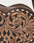 American Darling Adbga430A Canteen Hand Tooled Genuine Leather Women Bag Western Handbag Purse