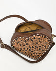 American Darling Adbga430A Canteen Hand Tooled Genuine Leather Women Bag Western Handbag Purse