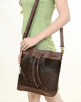 Ohlay Bags OHA109A Bucket Hair-On Genuine Leather Women Bag Western Handbag Purse