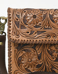 OHA119A Ohlay Western Genuine Leather Hand Tooled Women  Crossbody Bags
