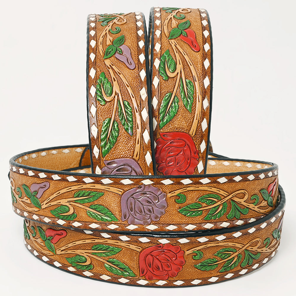 American Darling Beautifully Hand Tooled Genuine American Leather Belt Men and Women