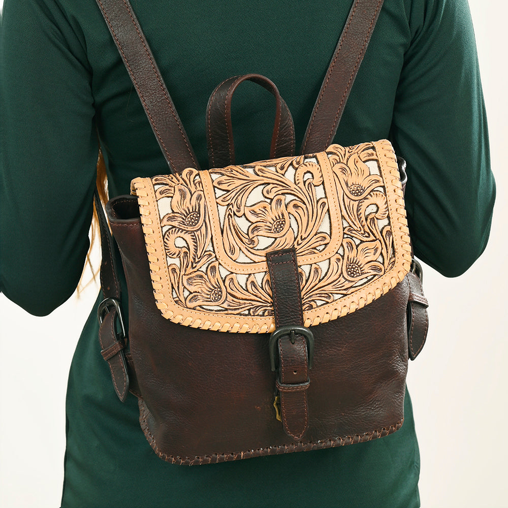 American Darling ADBGZ834 Hand Tooled Genuine Leather women bag western handbag purse