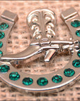Western Screw Back Concho Emerald Horseshoe Boots Crystals Headstall Tack