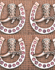 Western Screw Back Concho Amethyst Horseshoe Boots Crystals Headstall